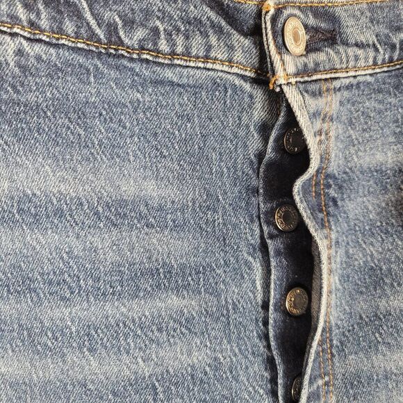 Levi's 501 Original Fit Jeans Worn In Indigo Medium Wash Blue Size 24W M NEW - Picture 8 of 14
